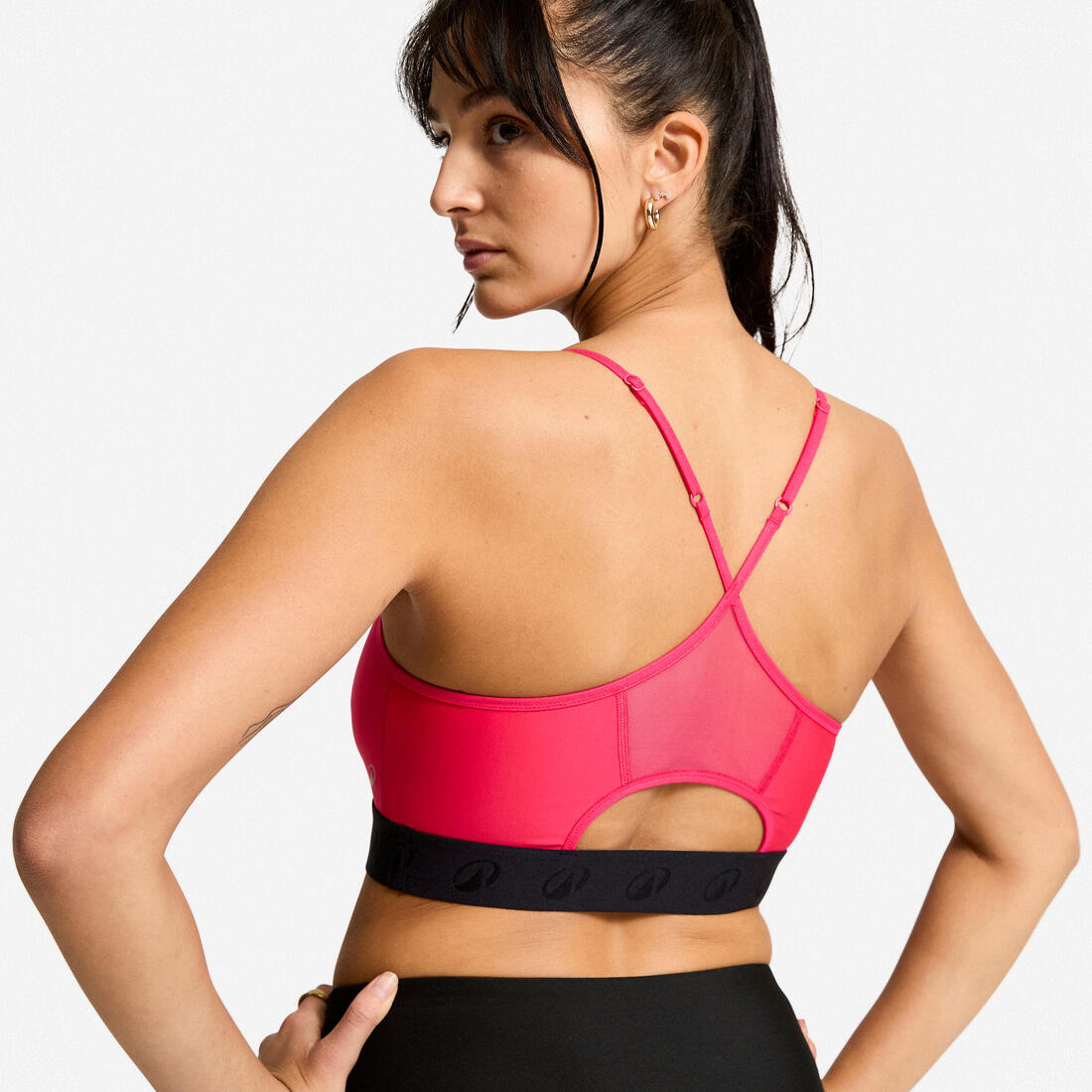 Brassière bretelles fines croisées maintien léger Femme