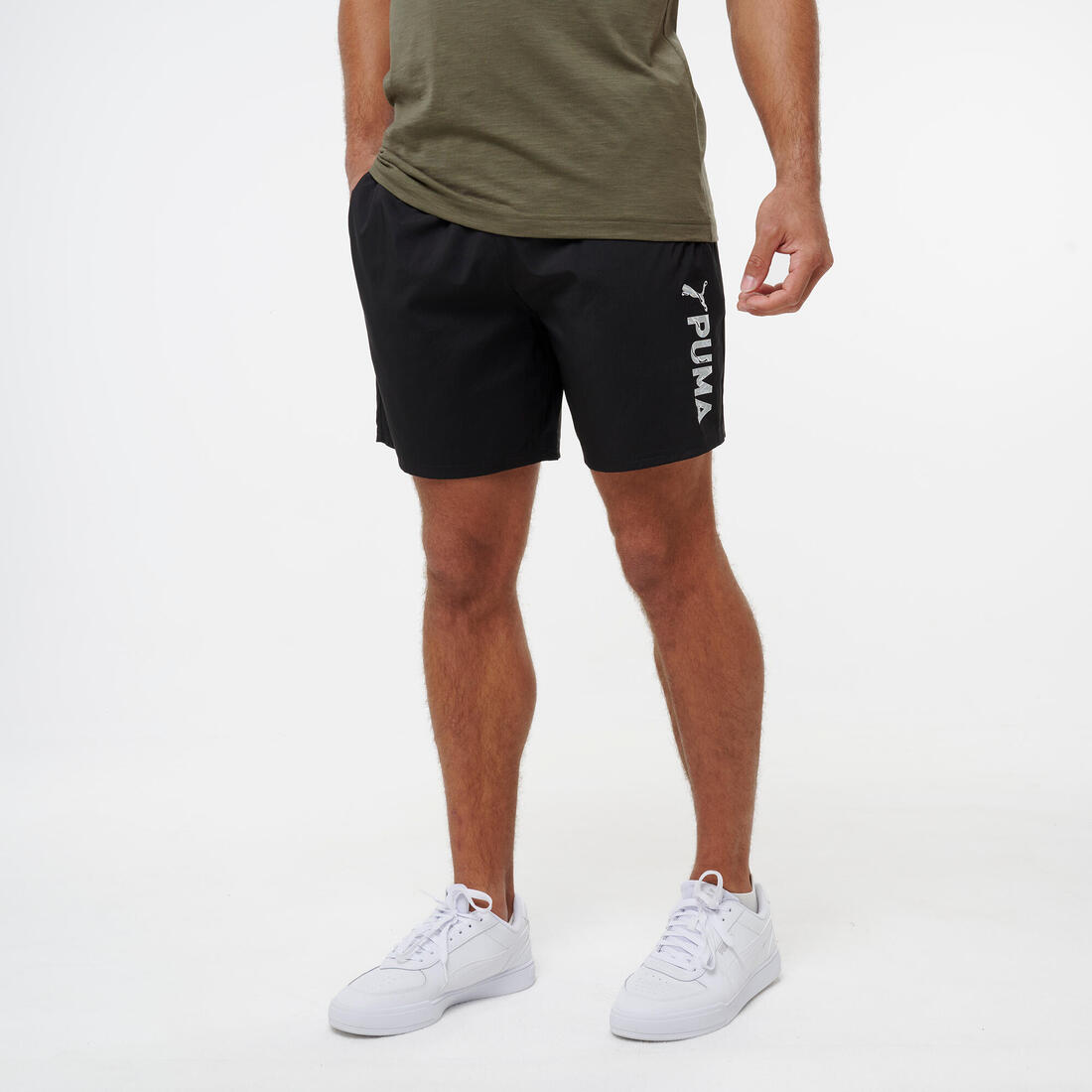 Short fitness homme, noir