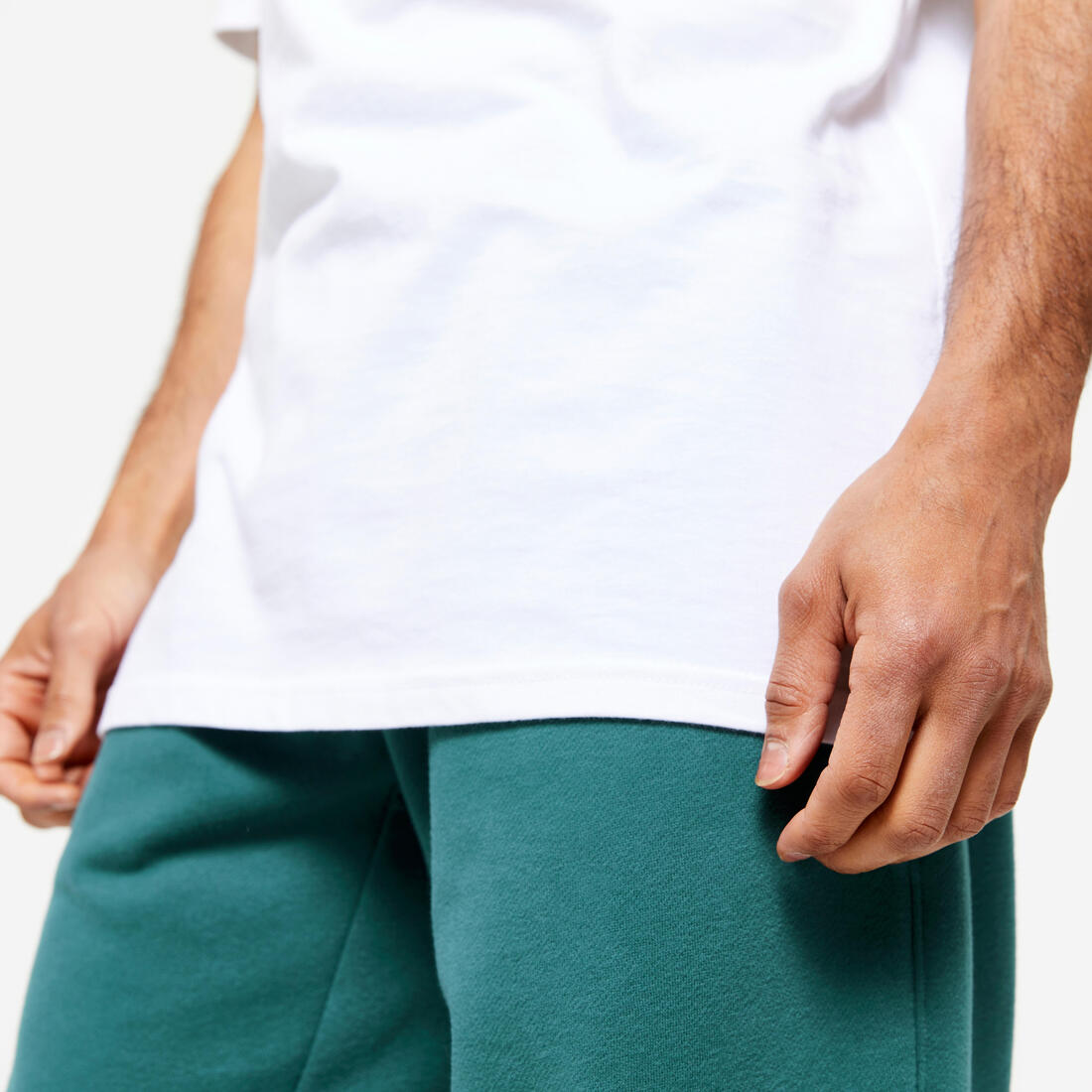 T-shirt fitness homme col rond manches courtes