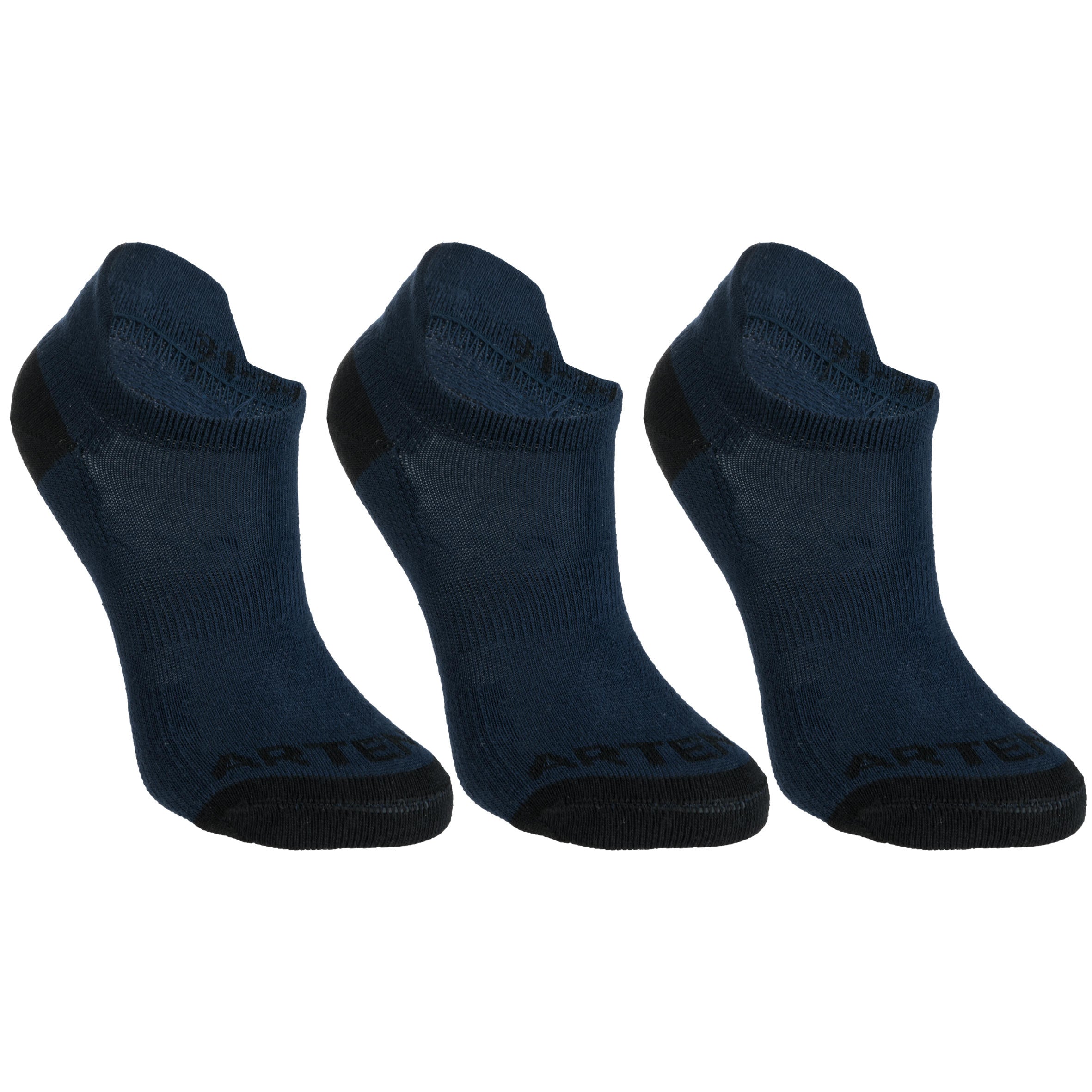 CHAUSSETTES TENNIS ENFANT BASSES ARTENGO RS 160 GRIS LOT DE 3