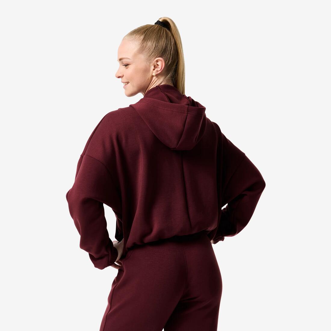Veste à capuche de fitness manches longues femme