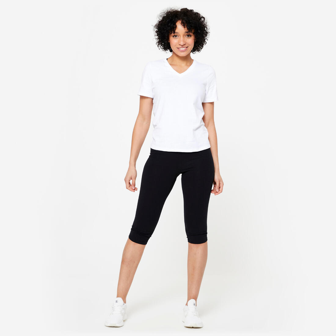 Corsaire de fitness slim femme, noir ultra