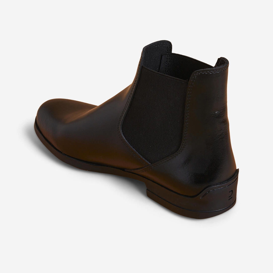 Boots équitation cuir Adulte - 500 noires – noir