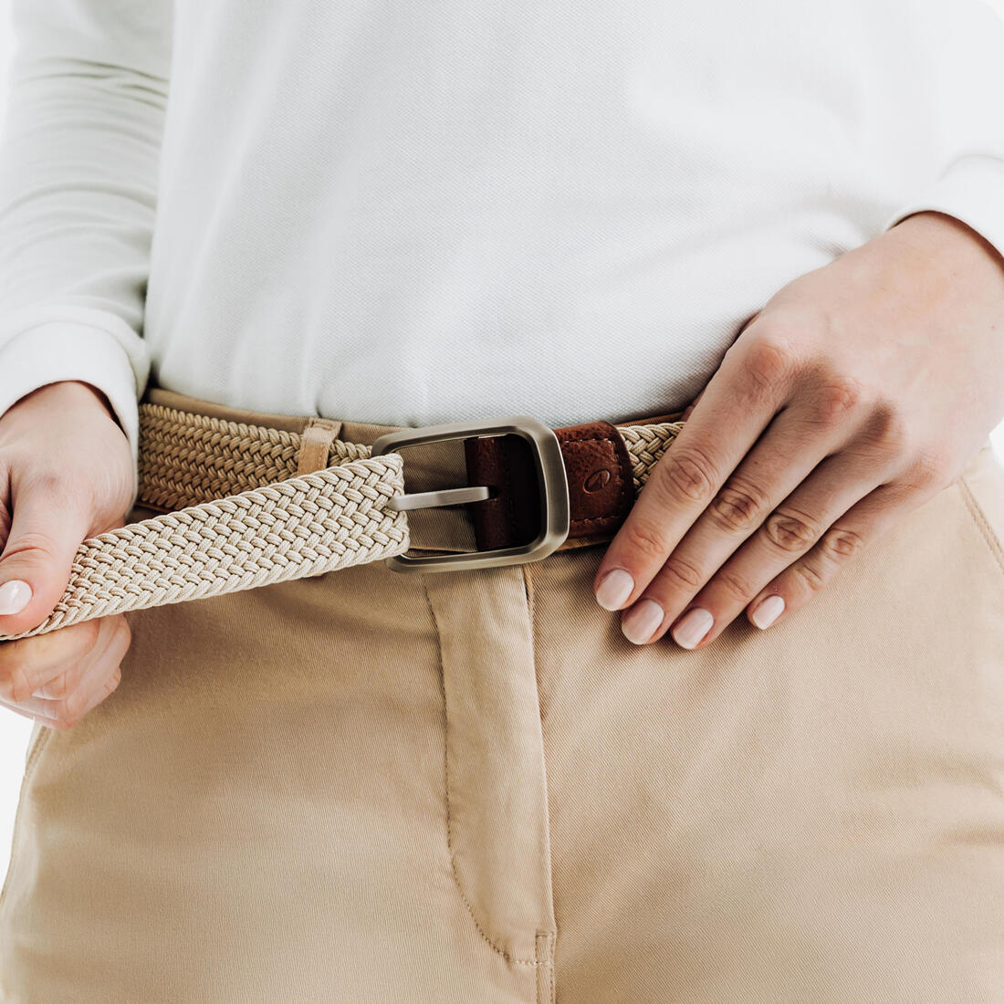 Ceinture golf tressée élastique & extensible