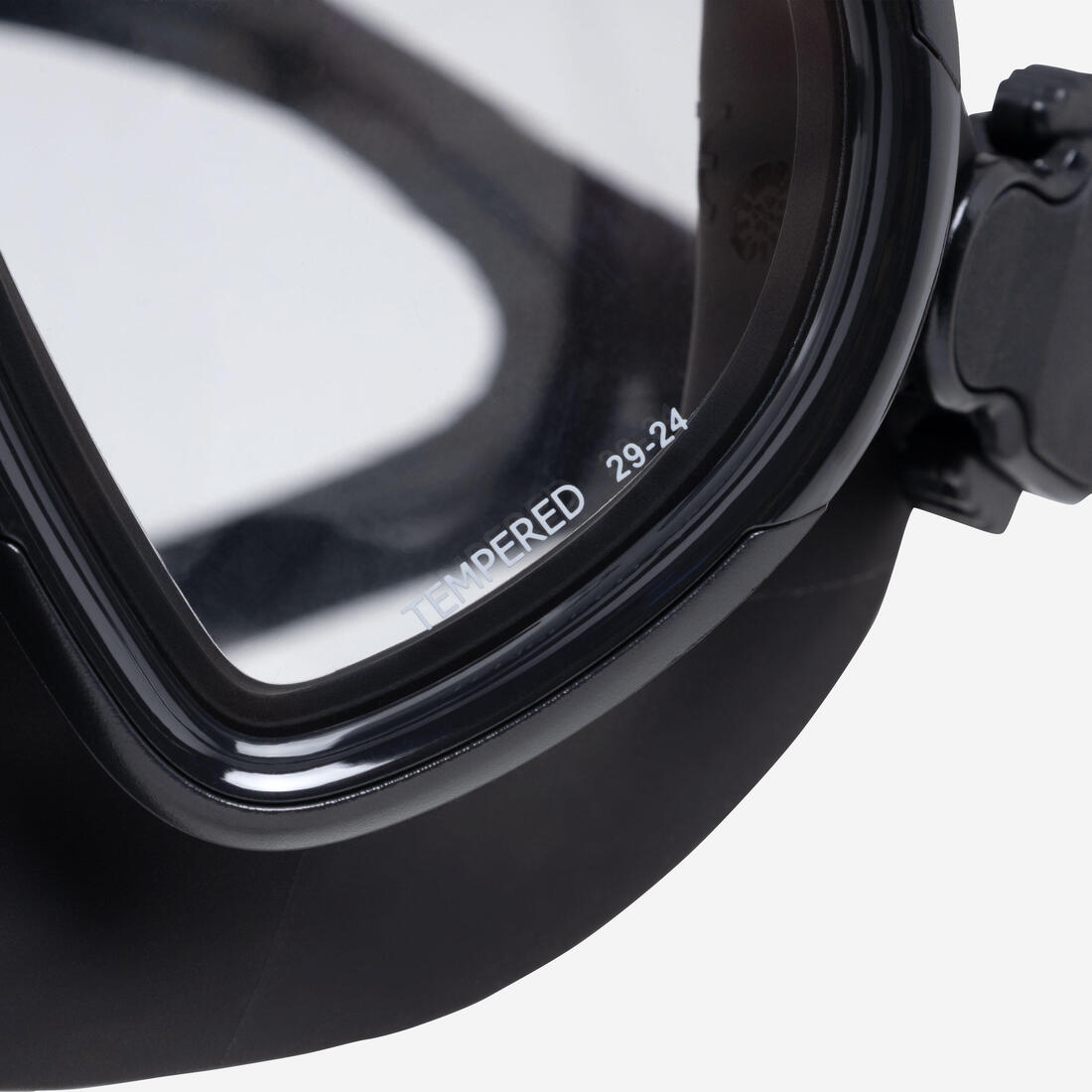 Masque apnée et chasse sous-marine anti buée petit volume - 500 dual lv noir