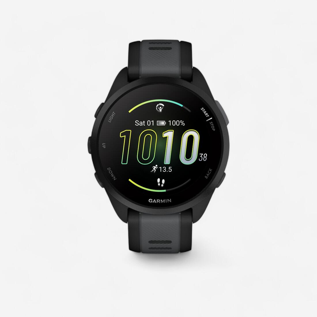 Montre connectée gps de running garmin forerunner 165 noir/gris foncé