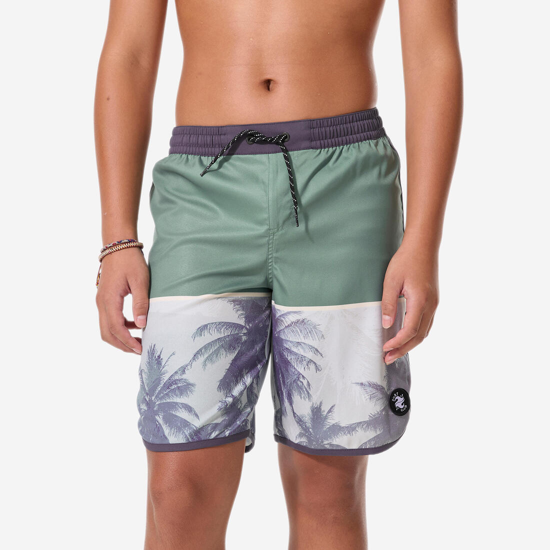 SHORT DE BAIN 500 BLEU CAMO