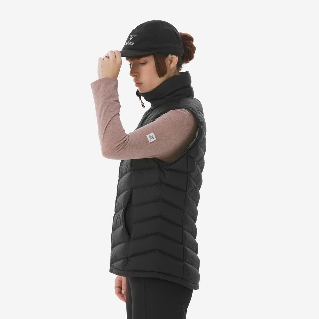 Doudoune sans manches en duvet de trek montagne - mt500 - femme
