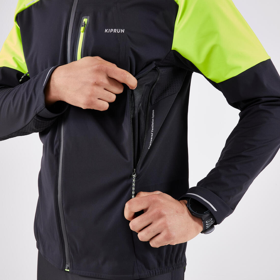 Veste de running chaud manches longues Homme, KIPRUN Run 900 Warm Regul