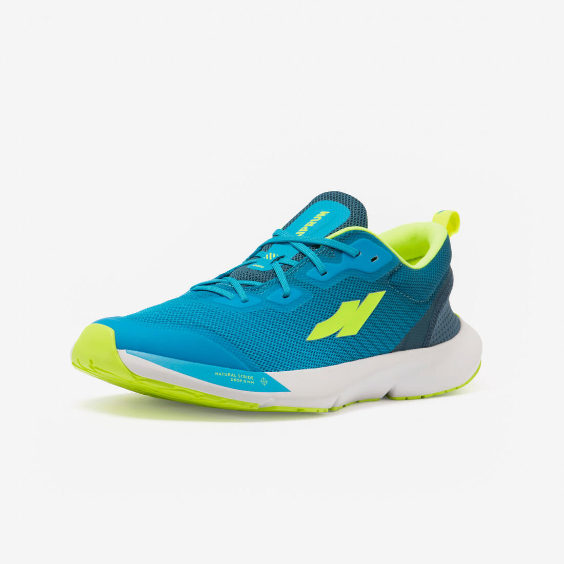Chaussures de running drop 0 Enfant - KIPRUN KN500 vertes jaunes noires