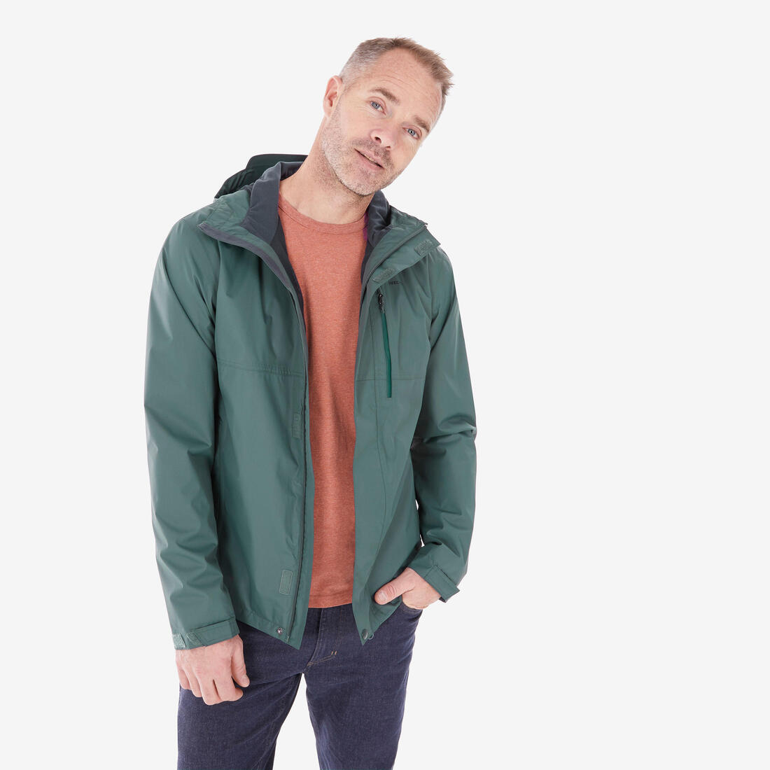 Veste de randonnée imperméable homme, NH500