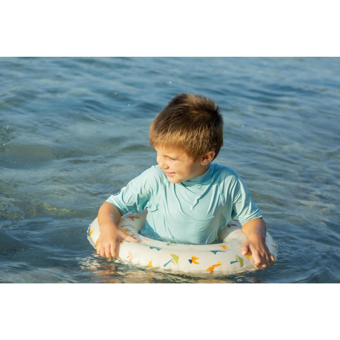 T-shirt anti uv bébé manches courtes corail