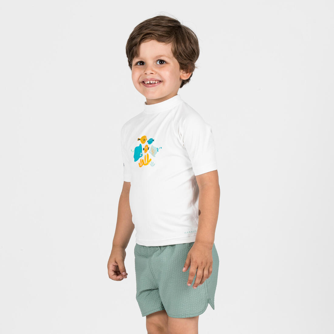 T-shirt anti uv bébé manches courtes corail