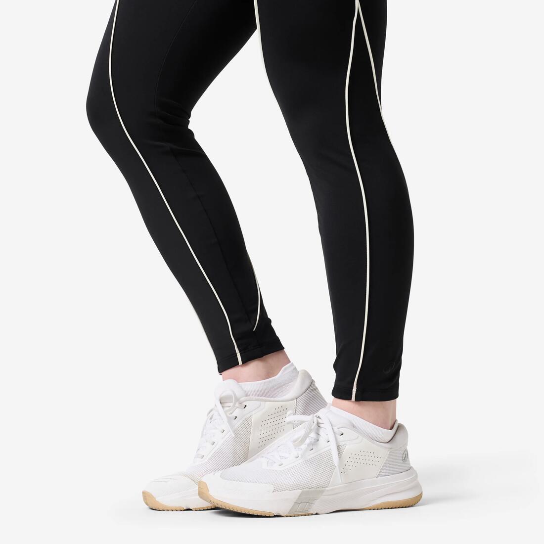 Legging taille haute femme, noir et