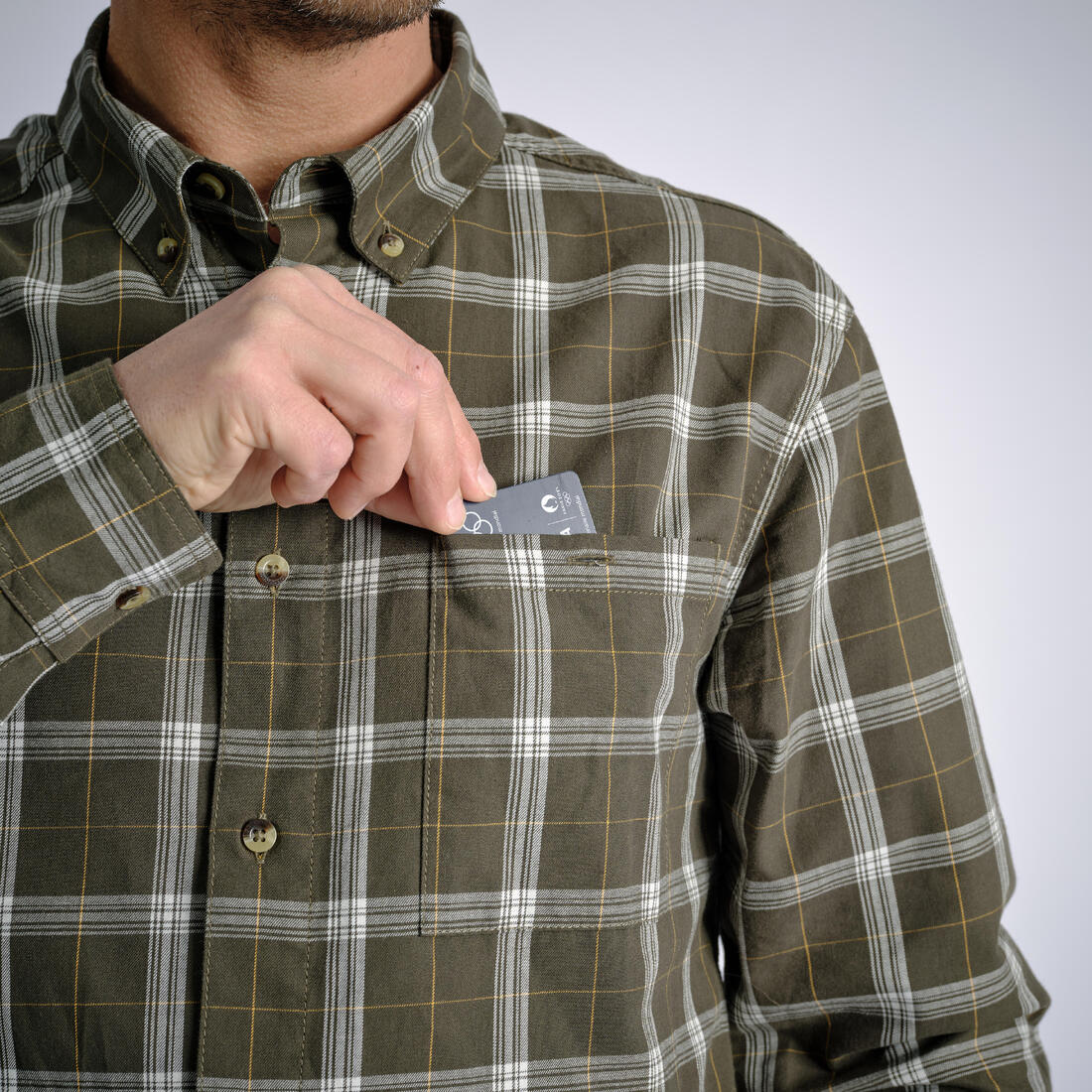 CHEMISE 100 A CARREAUX BLANCHE