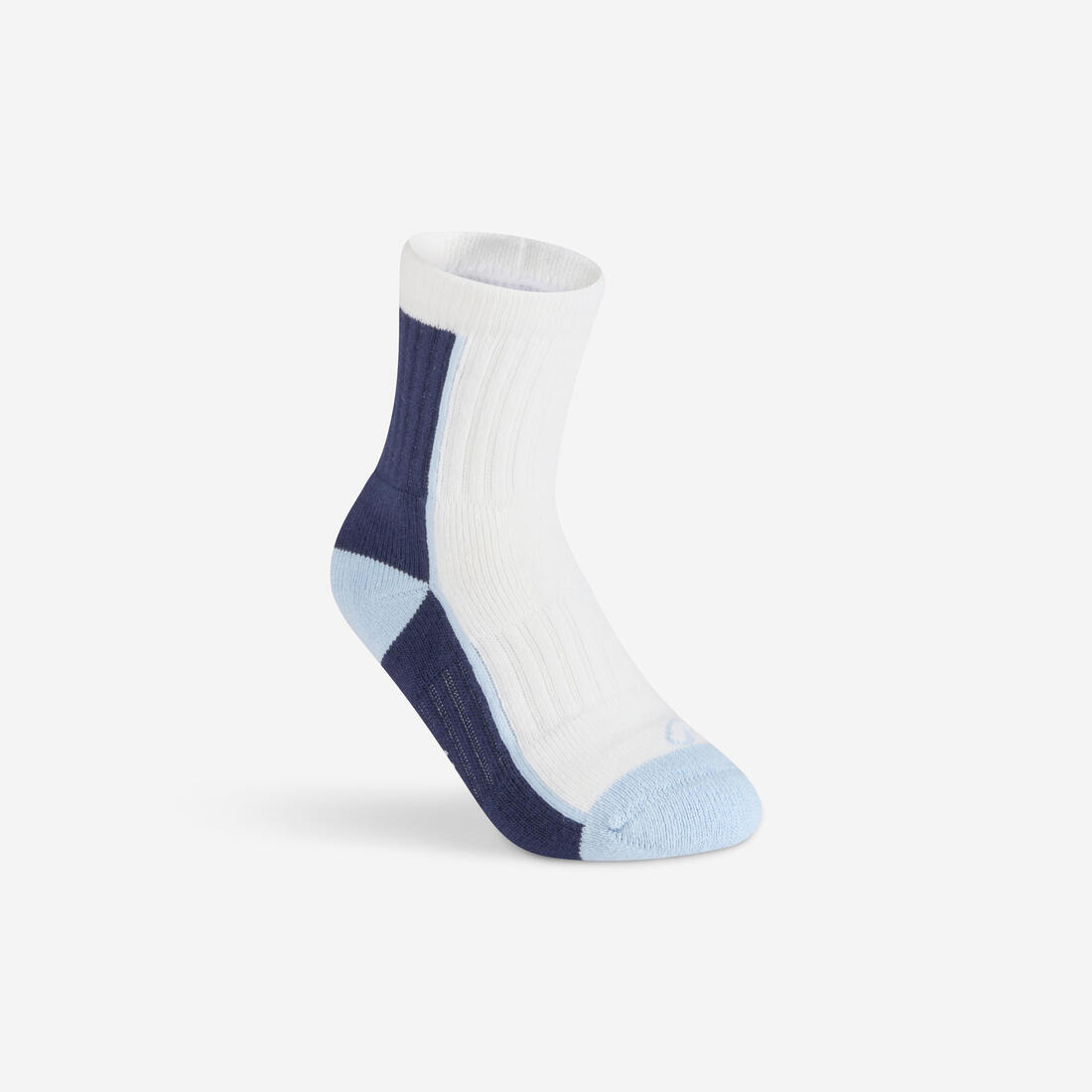 CHAUSSETTES DE SPORT ENFANT HAUTES RS 500 BLANC MARINE LOT DE 3