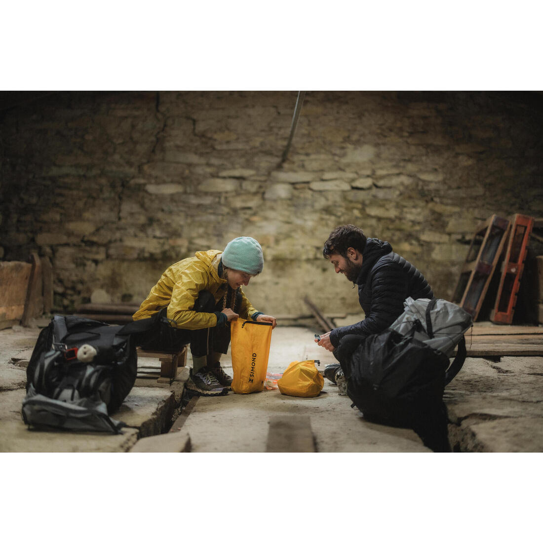 Sac de compression imperméable 7 litres (IPX5), ultra léger , jaune