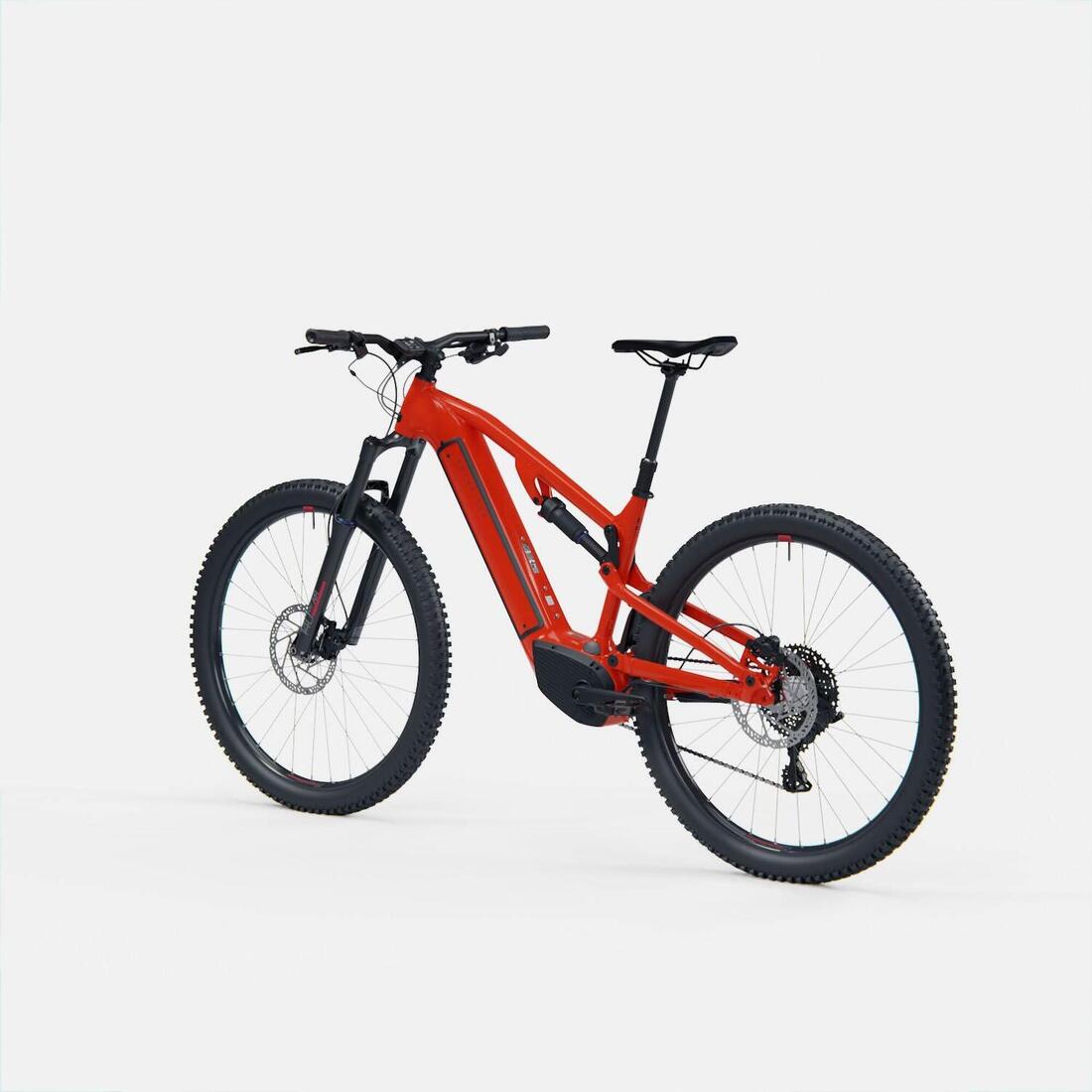 Vélo VTT électrique tout suspendu 29" - E-EXPL 520 S Rouge vif