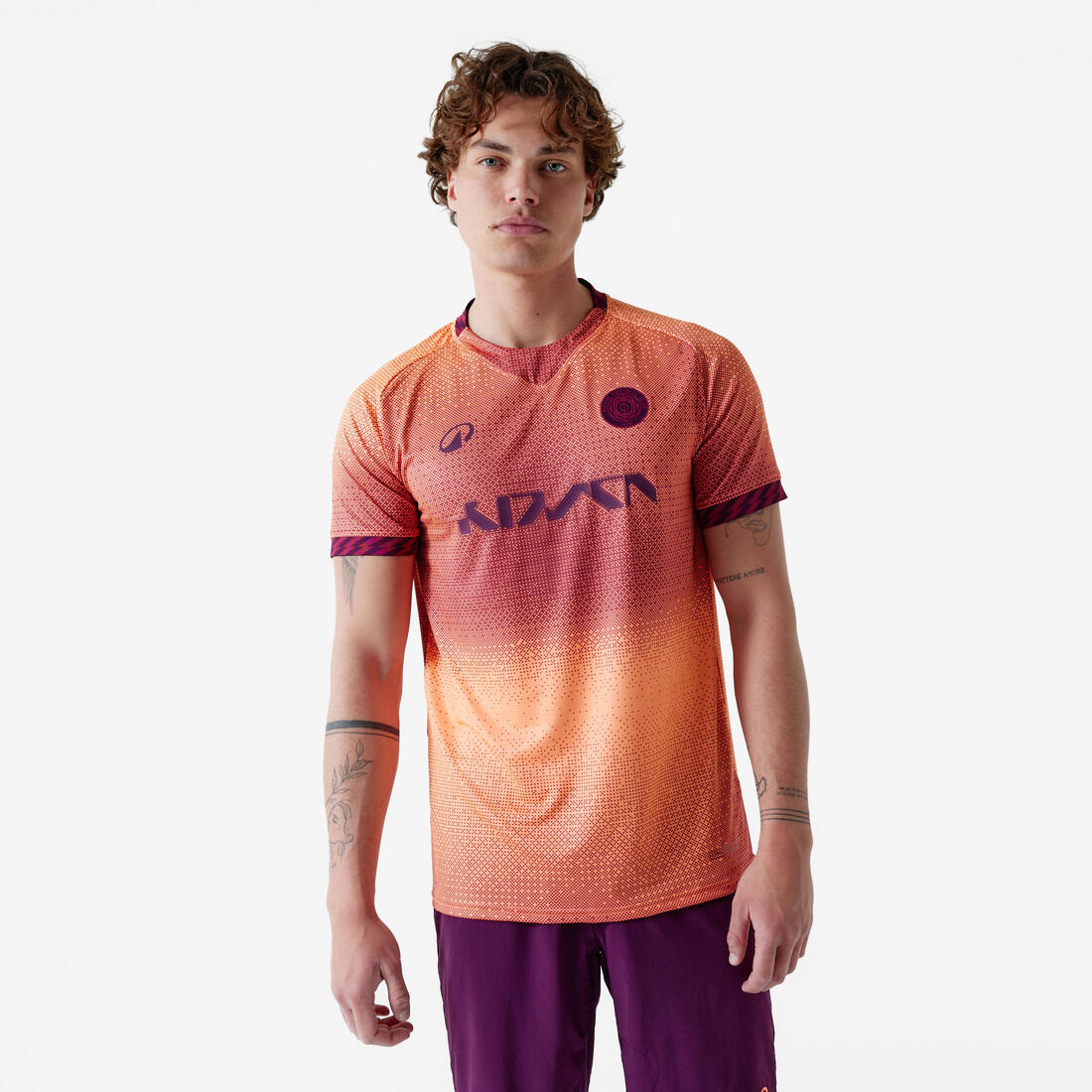 Maillot de football  adulte Viralto II wavy noir & jaune fluo