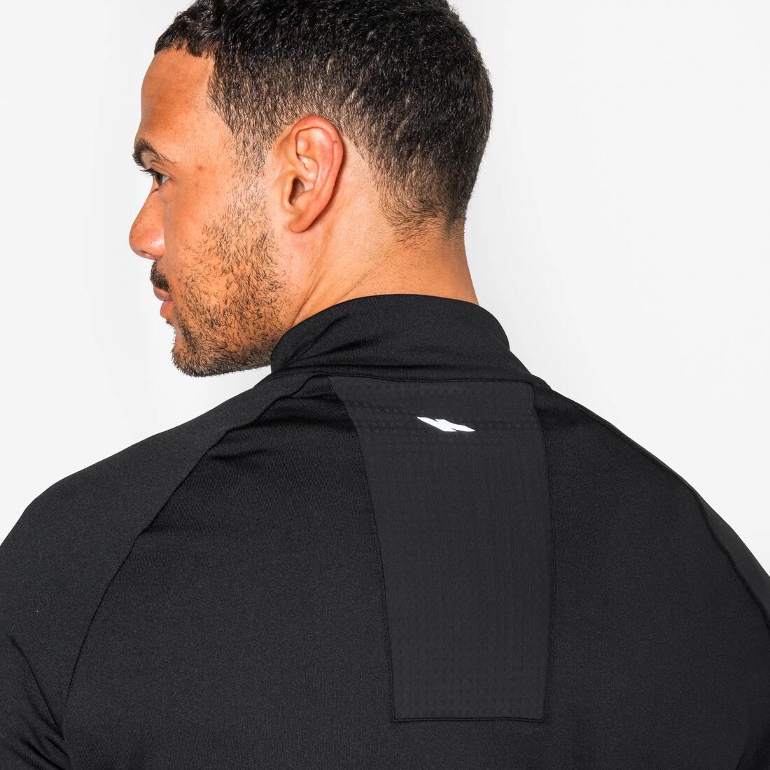 T-shirt manches longues demi zip chaud Homme, Kiprun run 500 warm