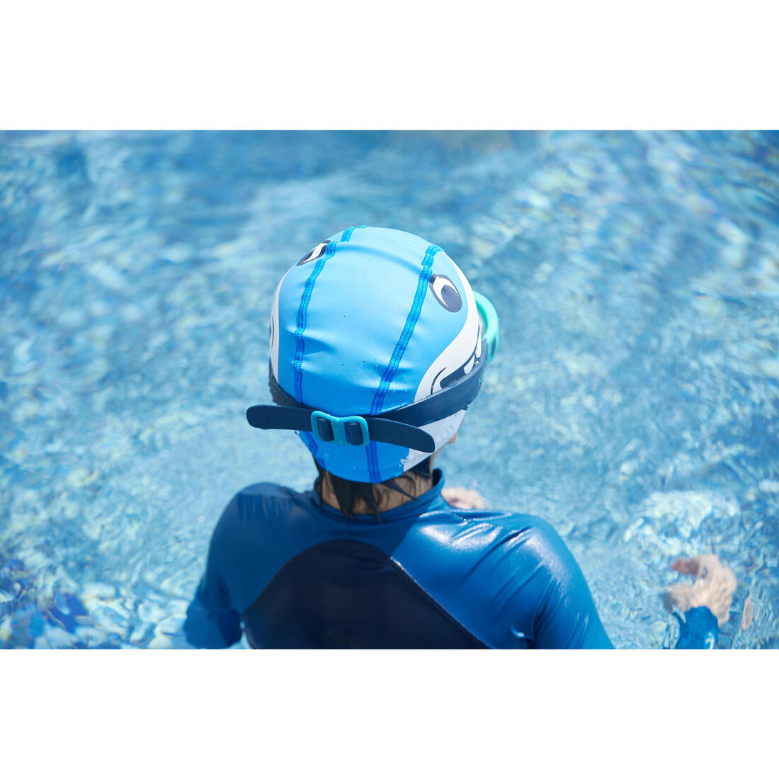 Bonnet de bain en maille enduite - tissu imprimé - taille l - canopa