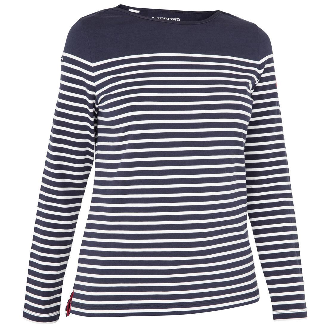 T-Shirt Manches longues - marinière de voile femme Sailing 100 – bleu marine