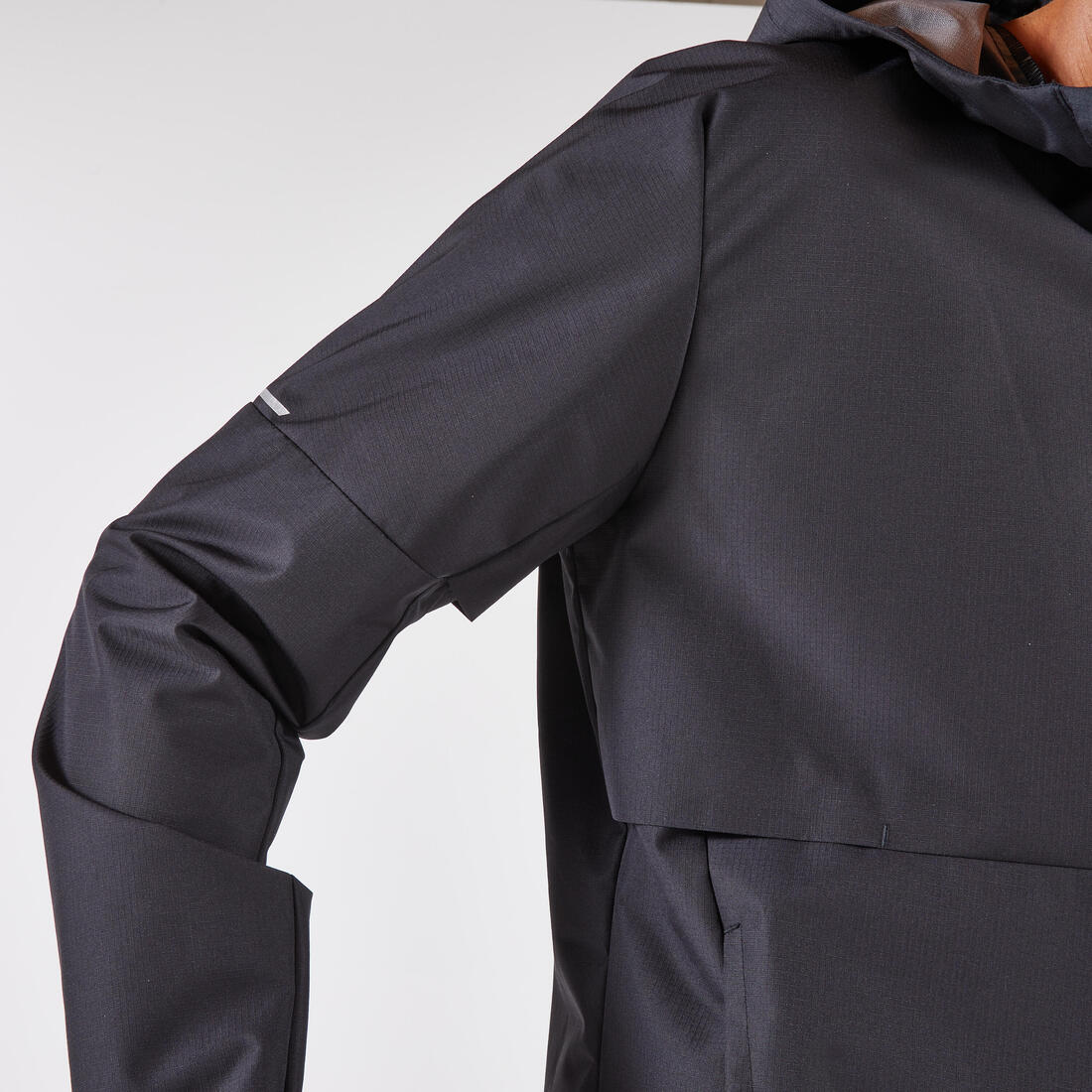 Veste imperméable run 100 homme noire