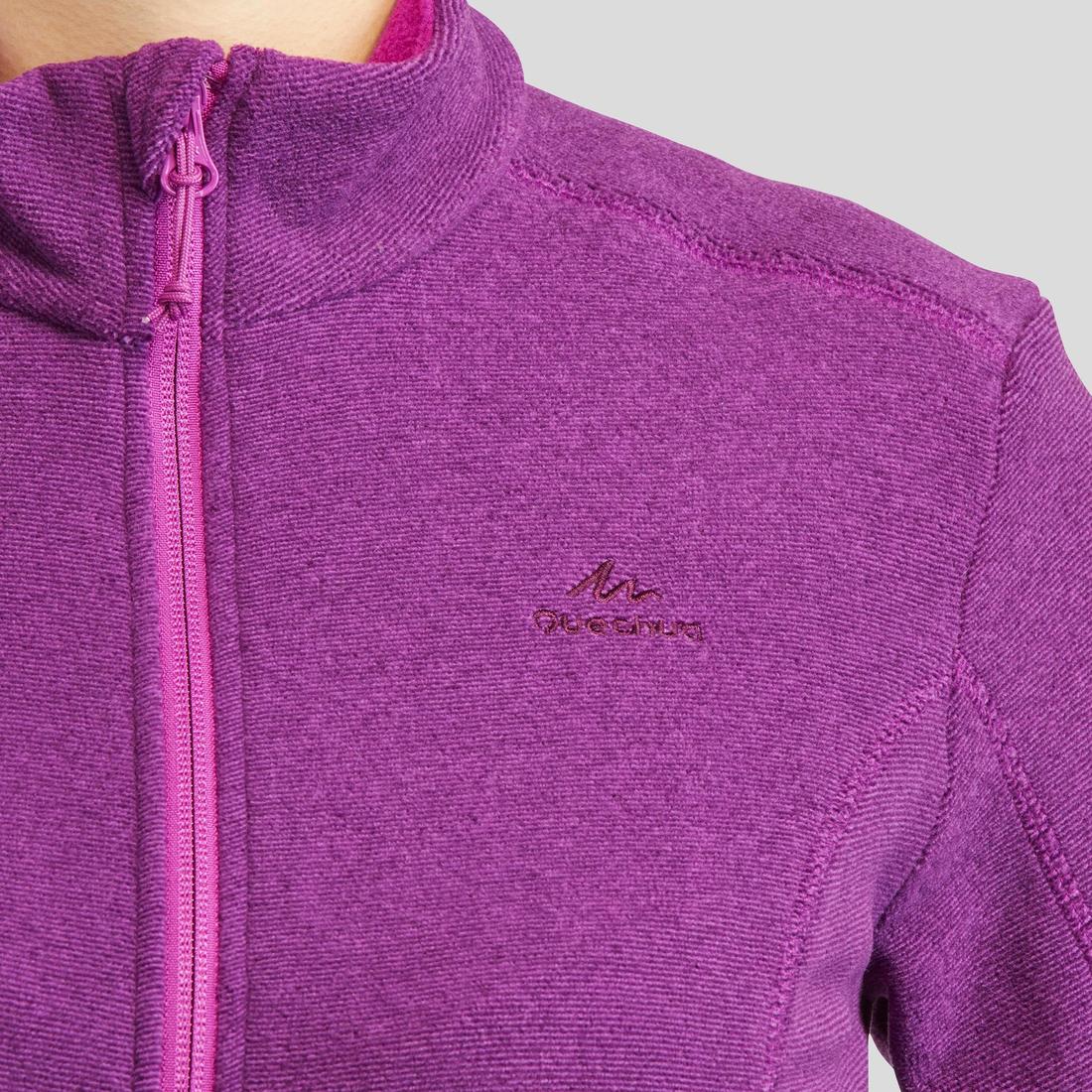 Polaire de randonnée montagne femme, MH100 full zip