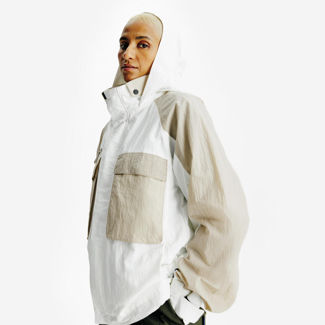 Veste crop femme, Lifetech, blanc et