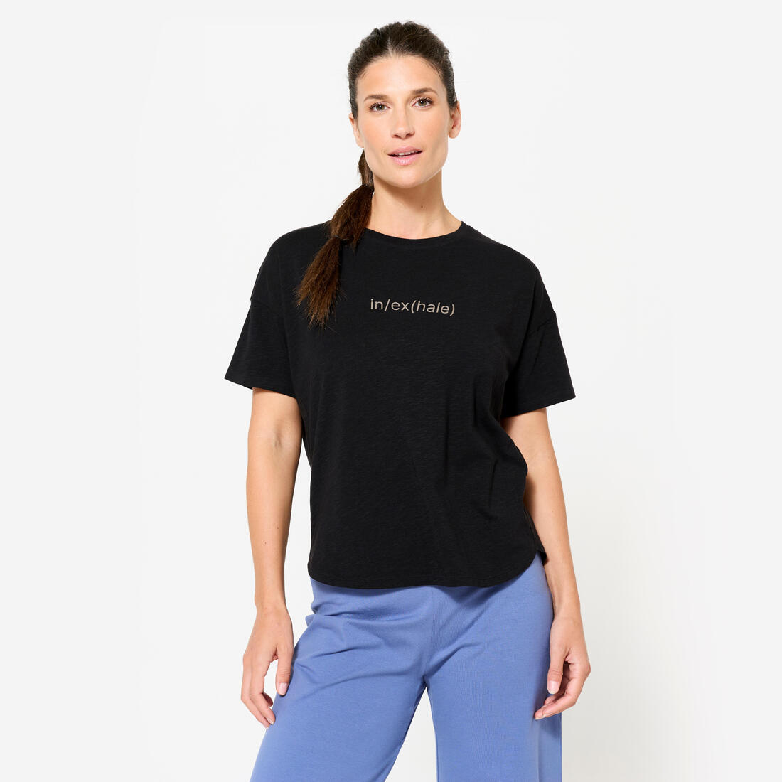 T-shirt manches courtes de yoga femme