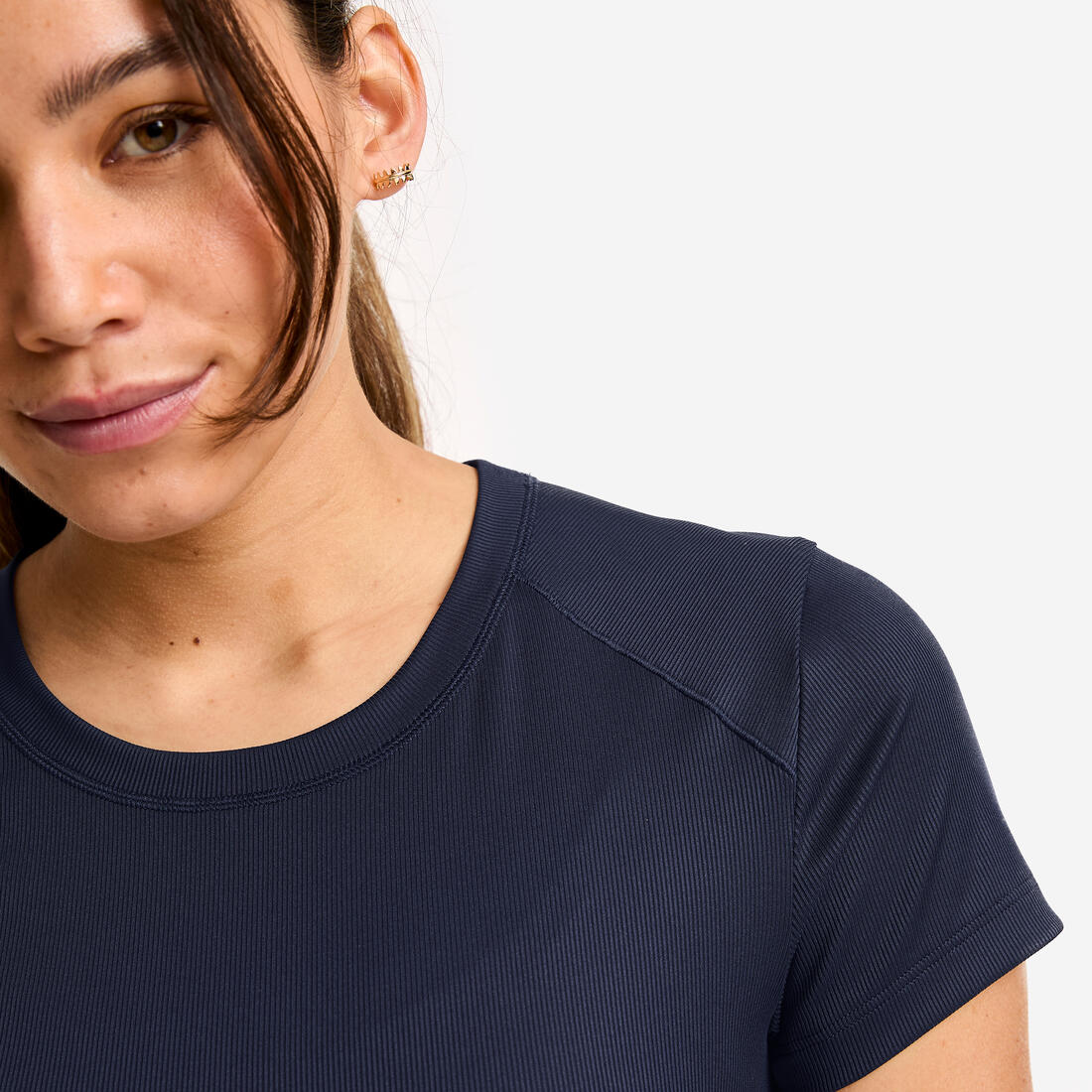 Tee-shirt côtelé femme