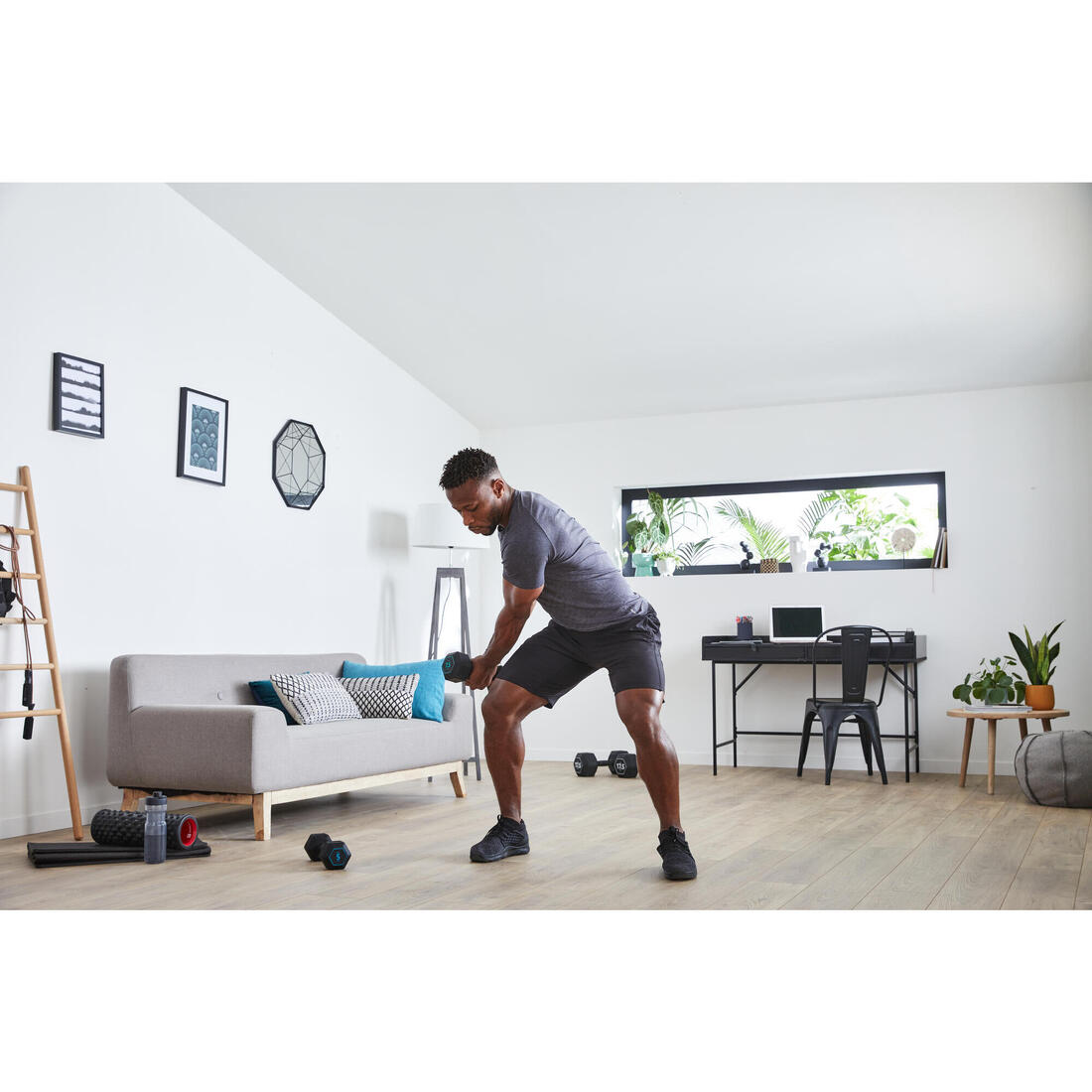 Haltere crosstraining et musculation 17,5 kg, conçue à partir de fonte recyclée