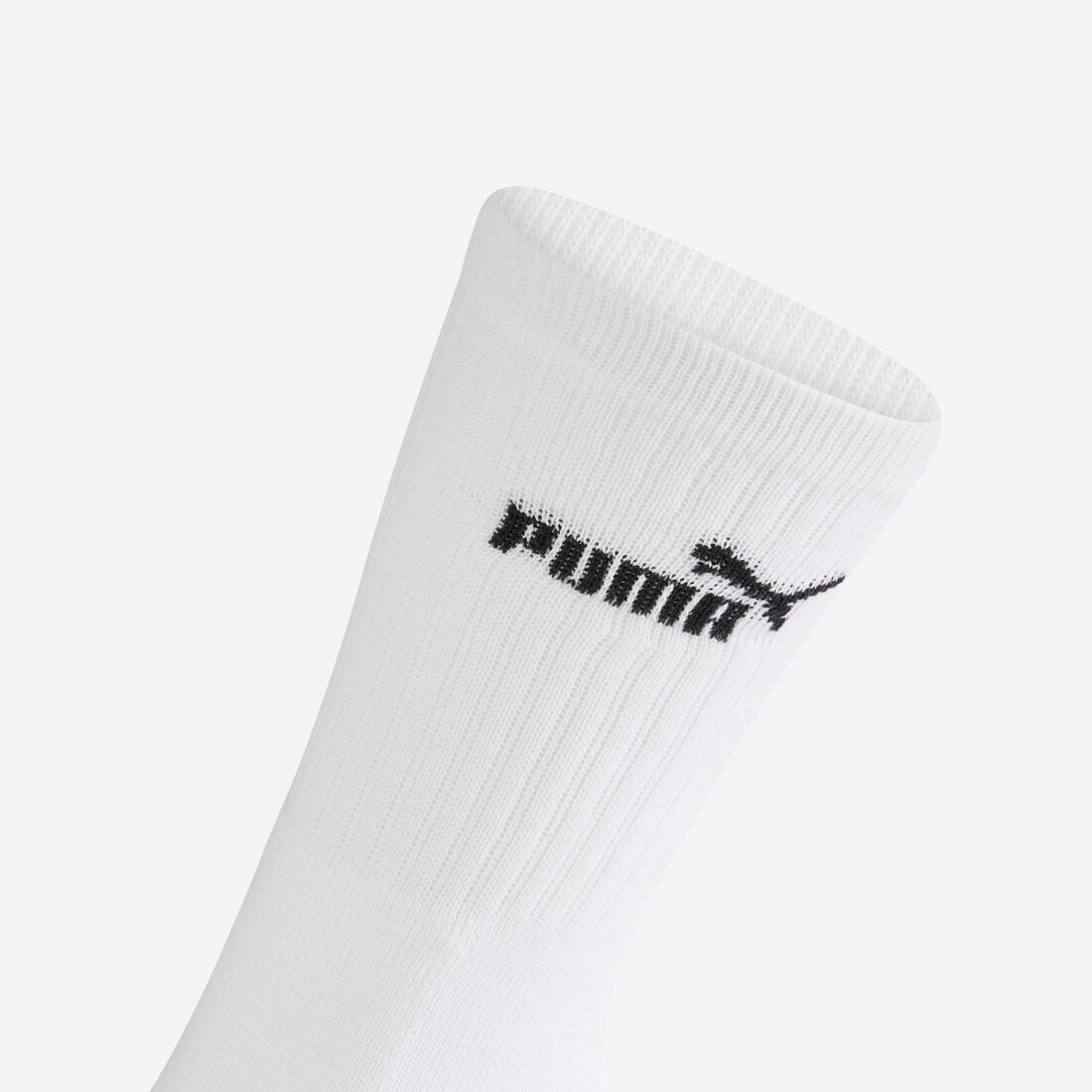Chaussettes de sport hautes lot de 3 paires enfant, Puma JR high blanc gris noir