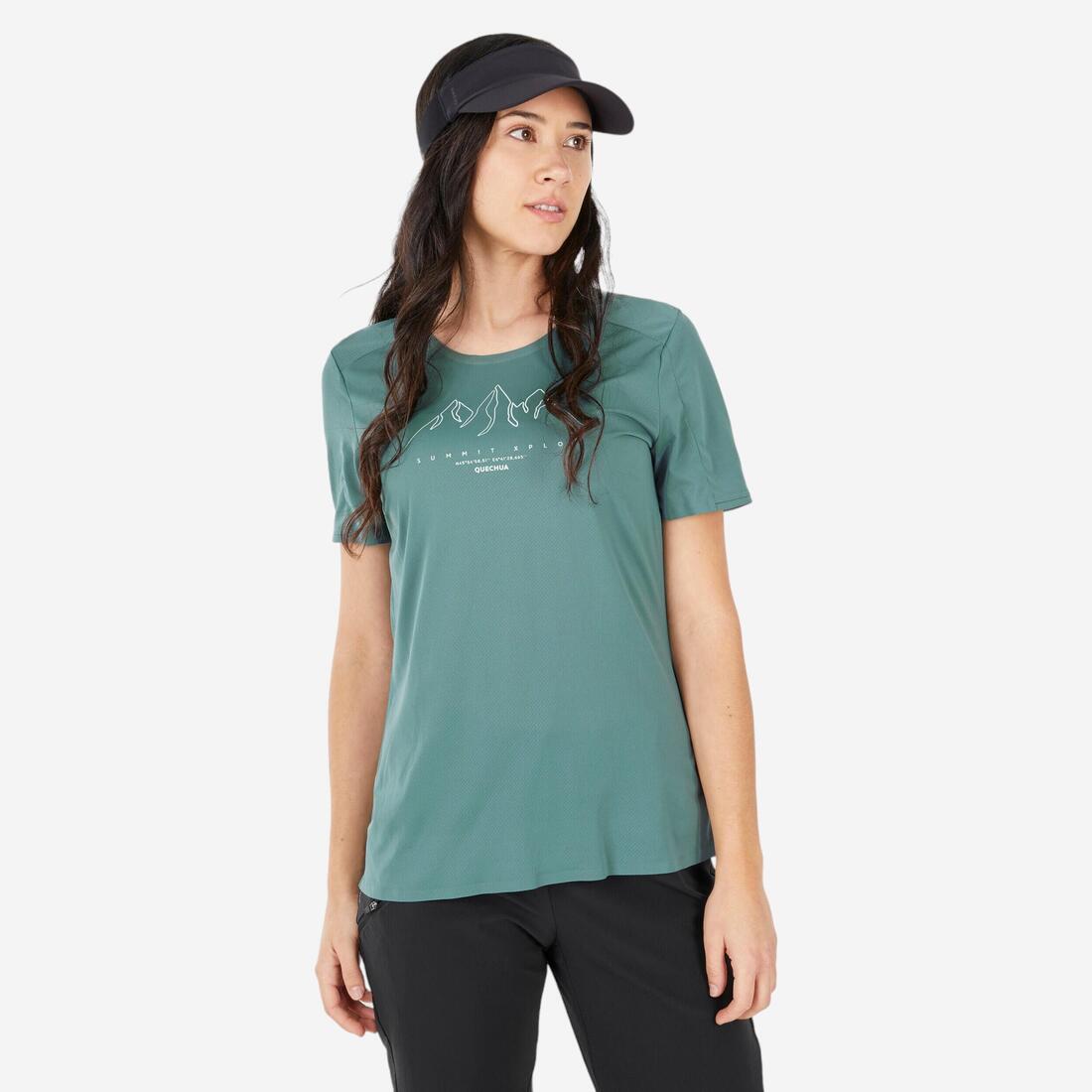 T-shirt de randonnée manches courtes femme, MH500