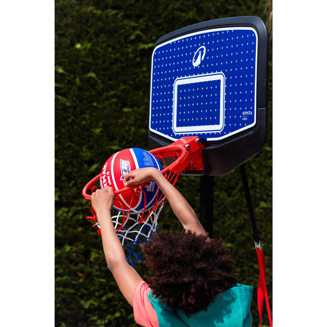Panier de basket Enfant Dunk sur pied réglable 1,60m à 2,20m - K900