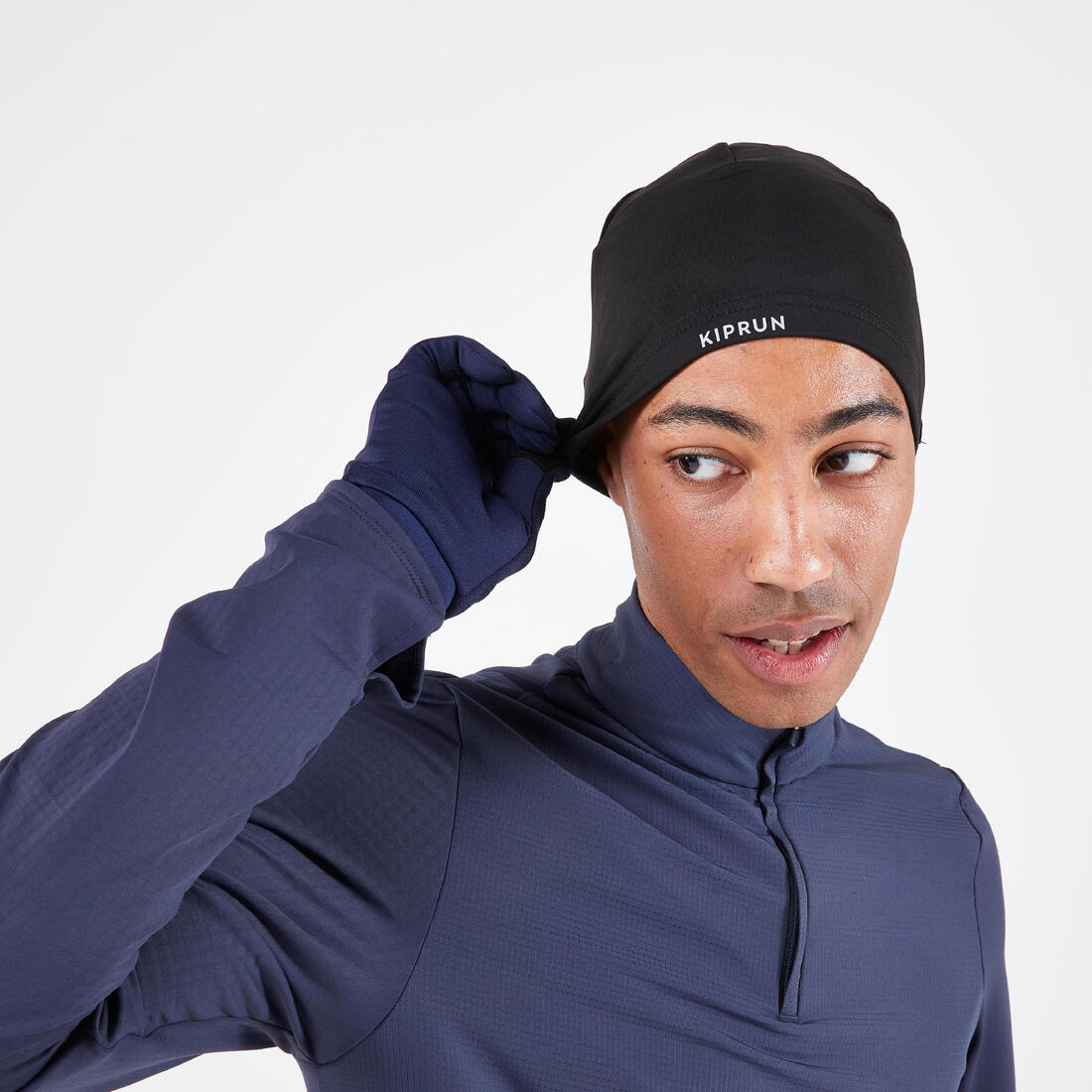Bonnet running chaud Homme Femme - KIPRUN Warm + gris graph