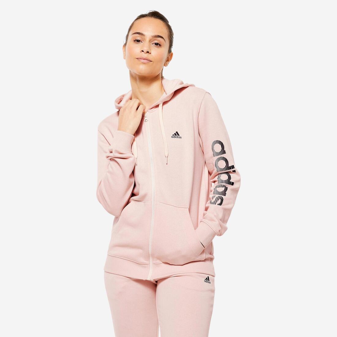 SWEAT-SHIRT A CAPUCHE DE FITNESS SOFT TRAINING ADIDAS FEMME ROSE – rose clair