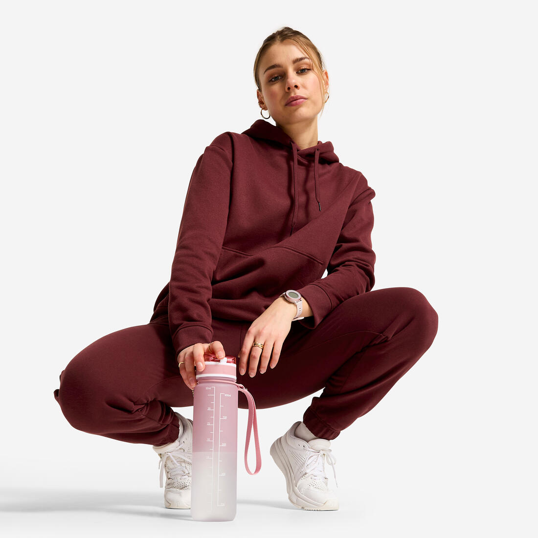 Pantalon de jogging droit en coton femme