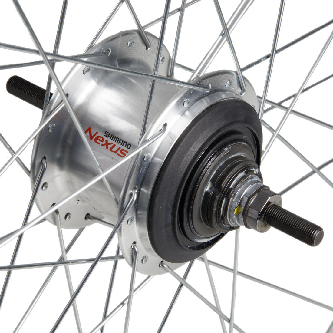 Roue velo ville 28 pouces arrière double parois nexus7 argent elops 920
