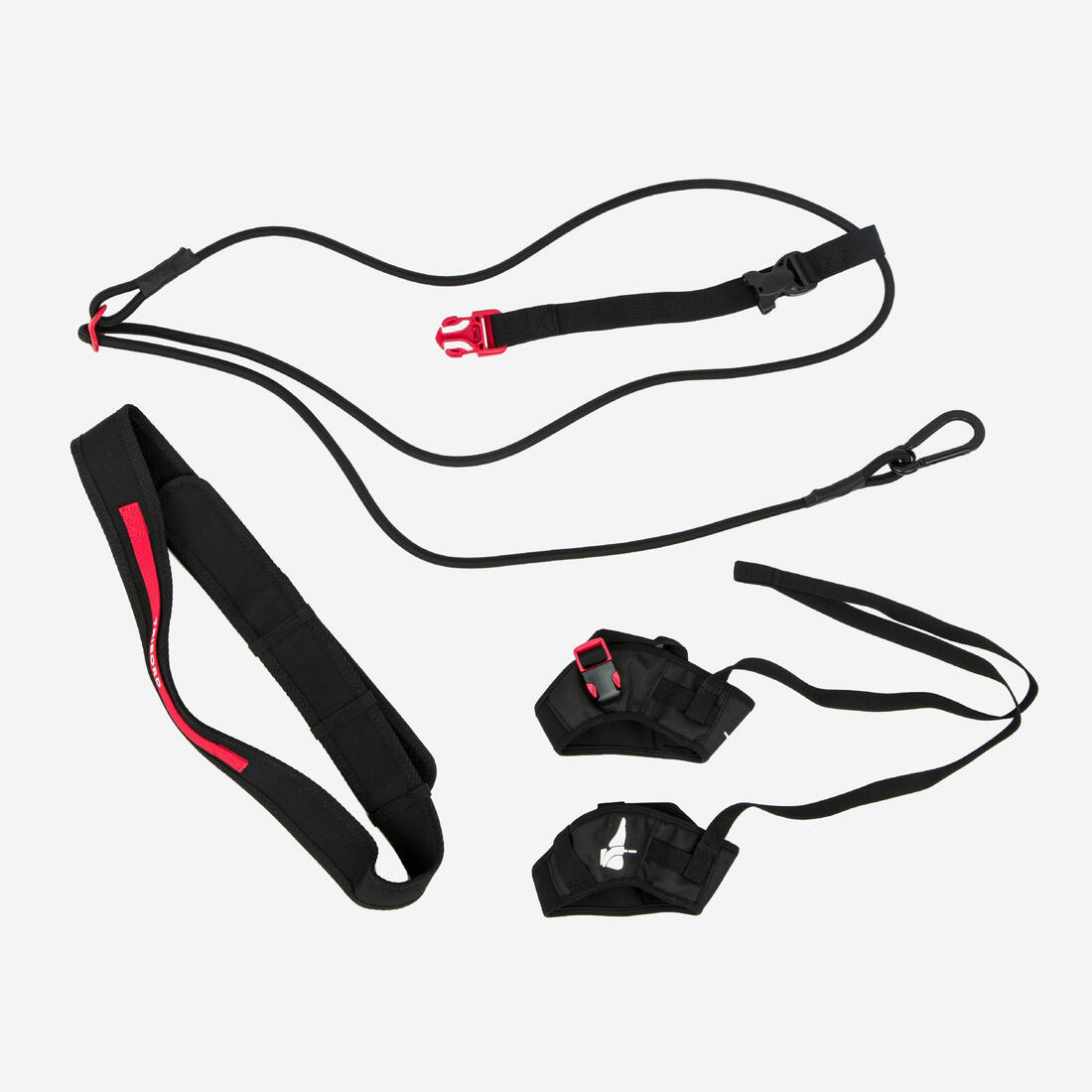 Elastique de nage statique - noir rouge