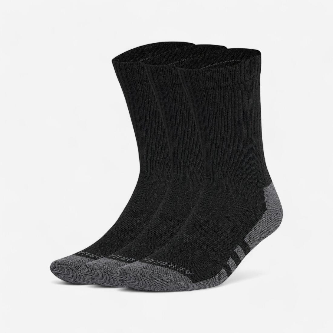 Chaussettes hautes 3 bandes Adidas - noir