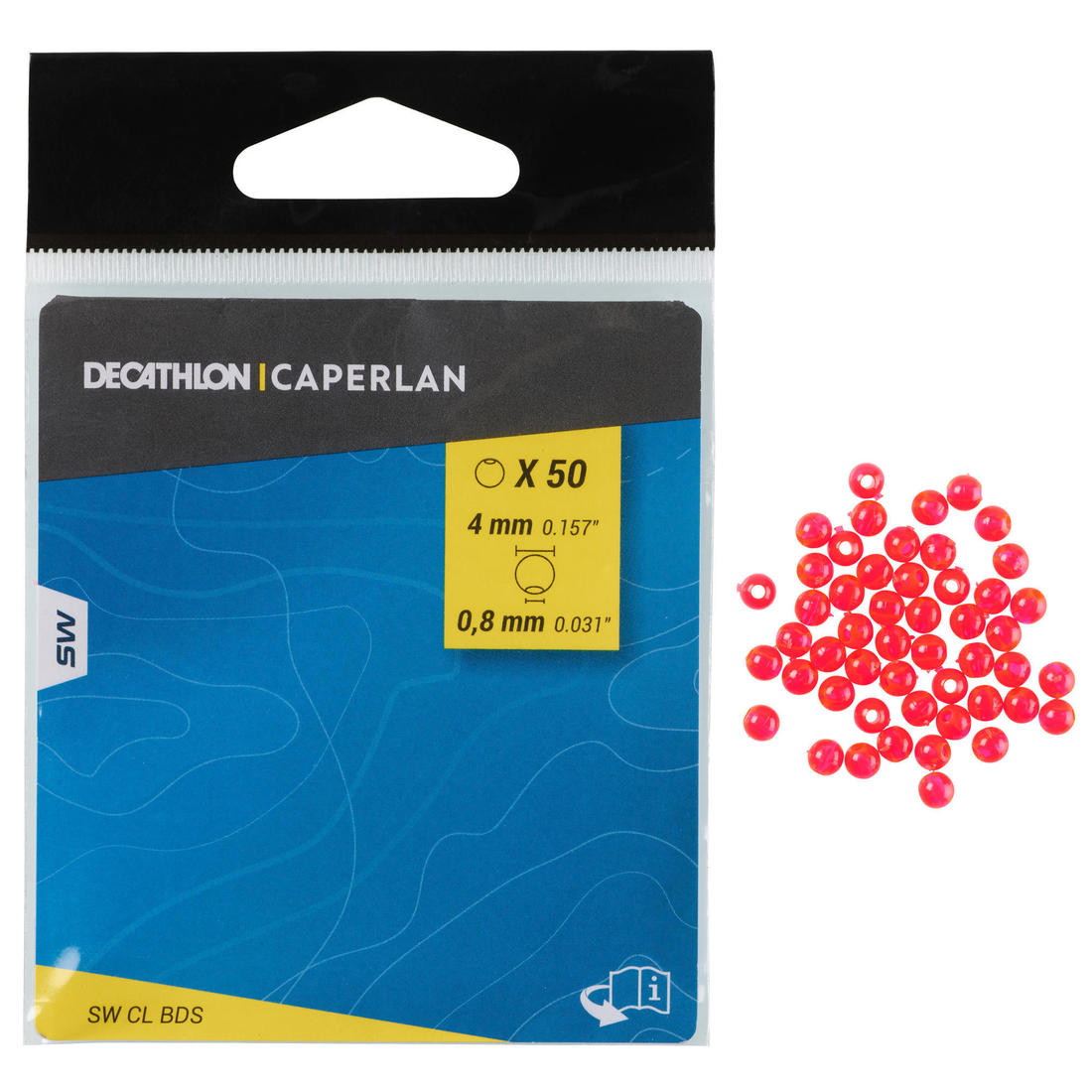 Perles de pêche en surfcasting jaune 4mm