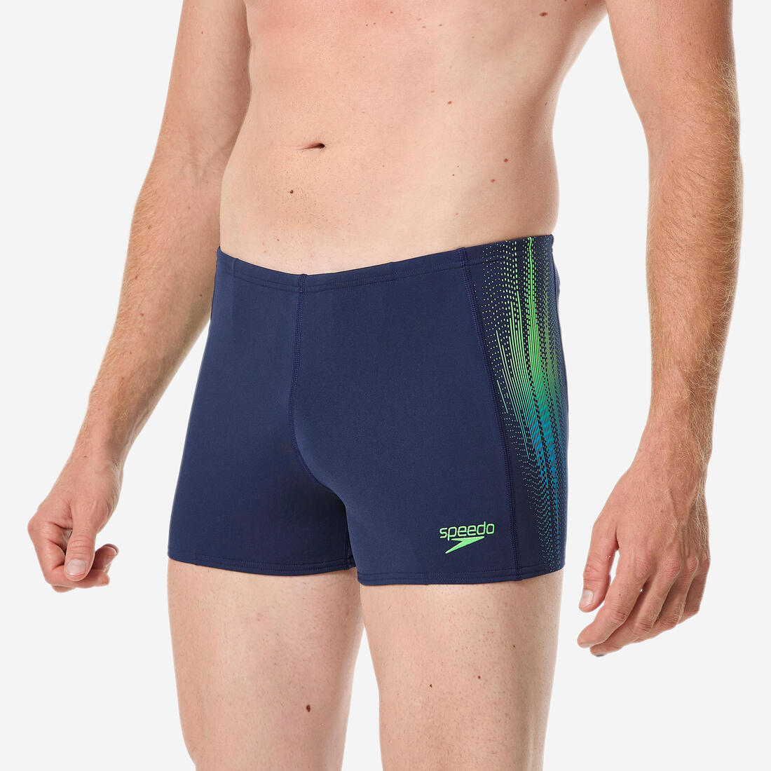 Boxer de bain natation homme, bleu marine vert
