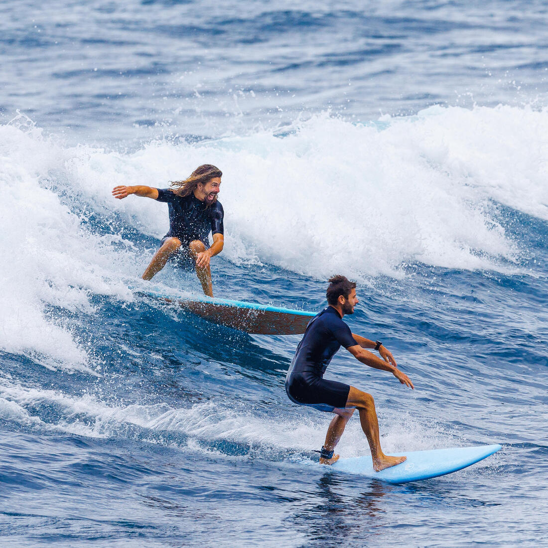 Planche de surf en mousse 6'6 swallow tail 55L - turquoise