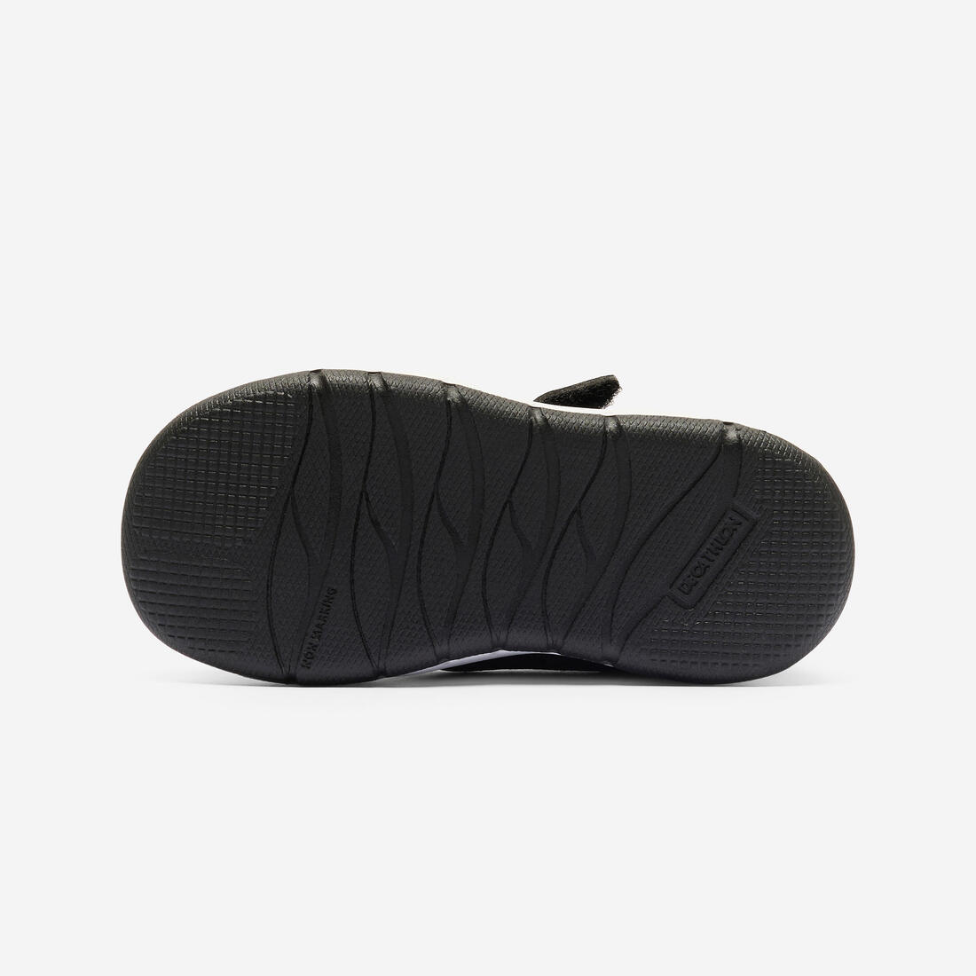 Chaussures de sport à scratch respirantes et confortables bébé, noir et
