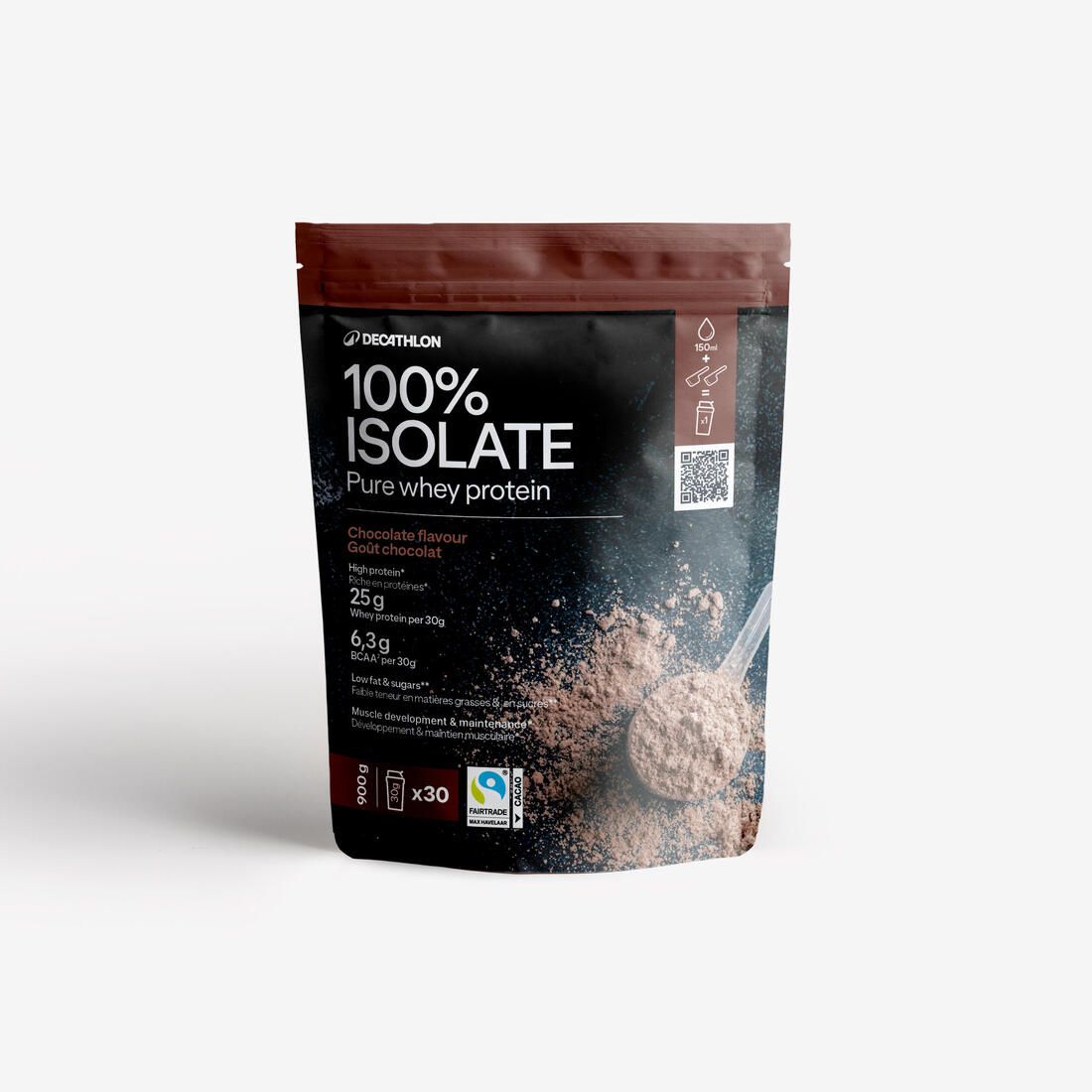 Pure whey protéine 100% isolate chocolat 900g