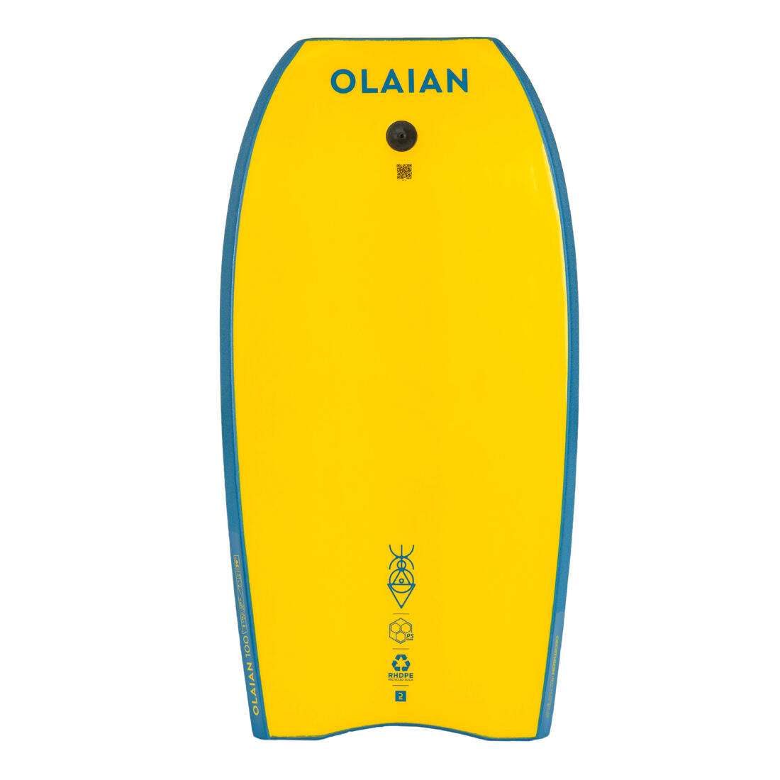 Bodyboard 100 rose bleu avec leash poignet - Taille 39''