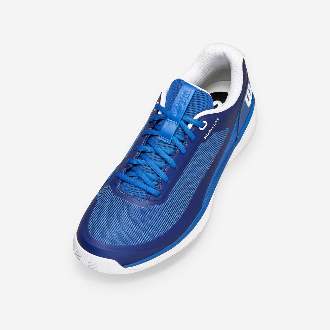 Chaussures de tennis multicourt homme, Rush Pro Lite bleu blanc jaune