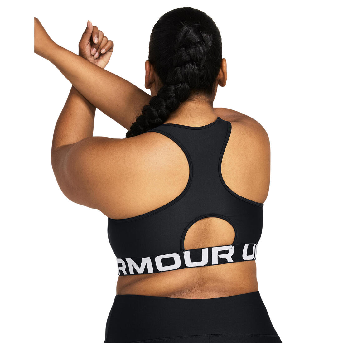 Brassière de sport HeatGear® Armour Mid Branded pour femme, noir