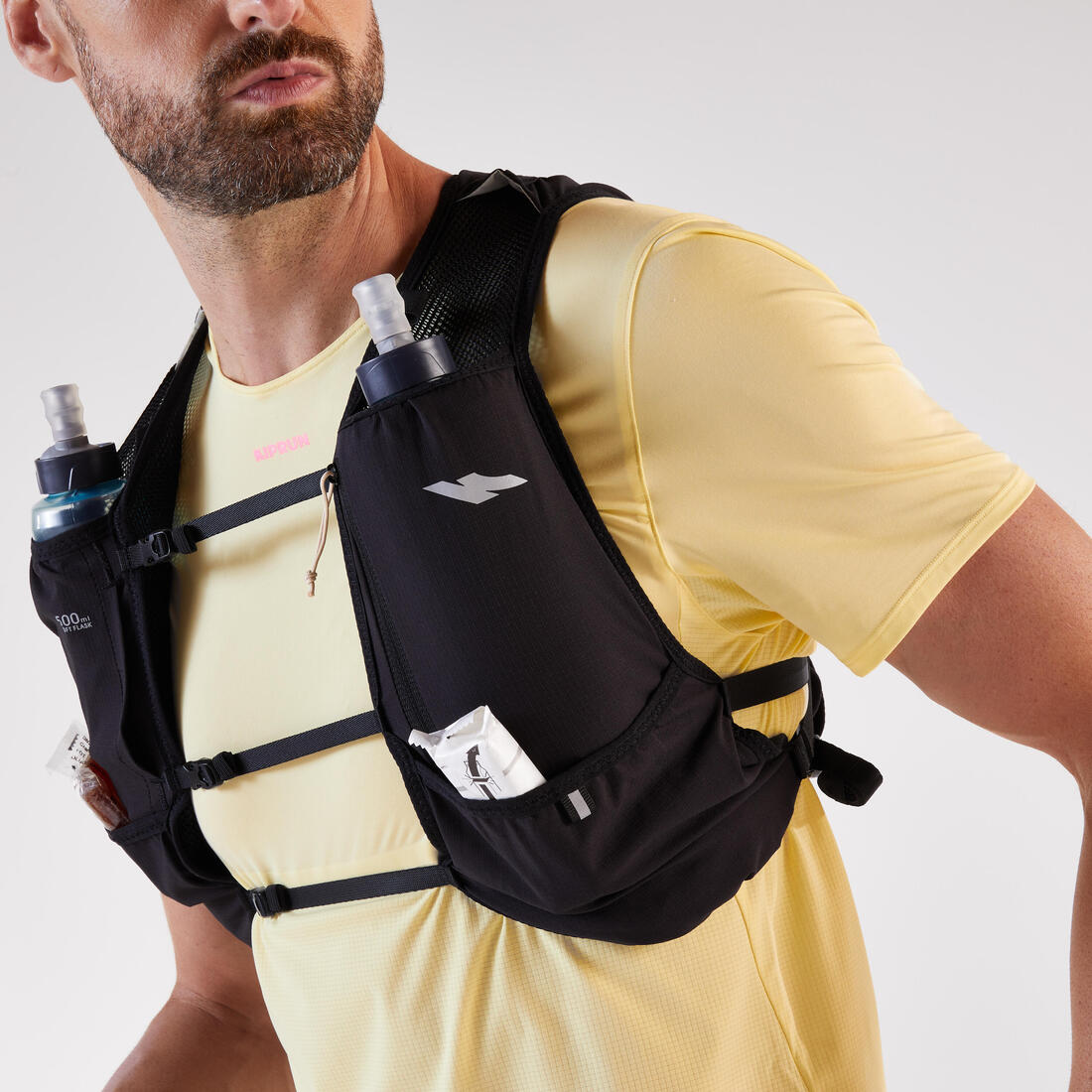 Sac trail running mixte + poche à eau 1L incluse- KIPRUN 500 8L